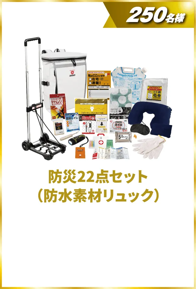防災22点セット(防水素材リュック)